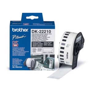 Brother DK-22210 - dk22210 ORIG etichetta a lunghezza continua, 29mm x 30,48mt bianco Conf. singola 4977766628181