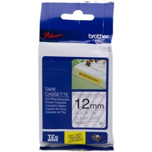 Brother TZe-S131 TZ-S131 ORIGINAL nastro laminato nero su trasparente 12 mm x 8 m, laminato - 4977766695565