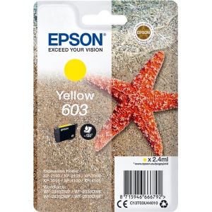 Epson C13T03U44010 603 ORIGINAL T03U44 Cartuccia Yellow 130 Pag 8715946666792