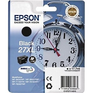 Epson C13T27114012 T2711 T27114010 Orig black1100 pag 17.7ml XL 8715946533063